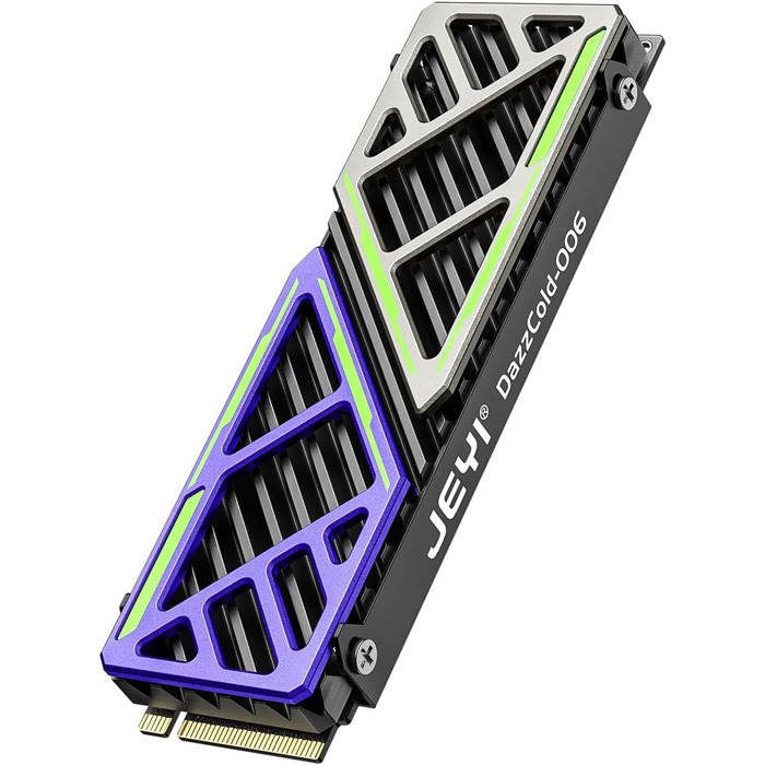 Радіатор охолодження для SSD M.2 JEYI, мідні ребра з алюмінієвою рамкою, пасивне охолодження, Finscold – 1.7 мм (Dazzcold006)
