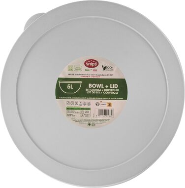 Набір салатниць з кришкою SNIPS (2 шт.) | 3 та 5 л | Білий колір | Зроблено в Італії, без BPA