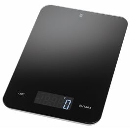 Кухонні ваги WMF Digital чорного кольору, 23 x 15 x 2 см: цифрова вага для випічки та приготування їжі, скло, функція тарування, максимальне навантаження 5 кг