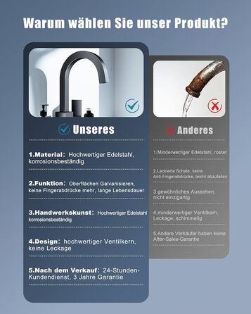 Кран кухонний поворотний 360°, з нержавіючої сталі, для кухні, вантажівки, ванної кімнати (B Gold)