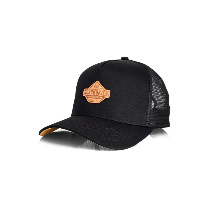 Кепка бейсболка Blackskies® Essentials Trucker Cap унісекс, чорно-коричнева, сітка, для вулиці та відпочинку