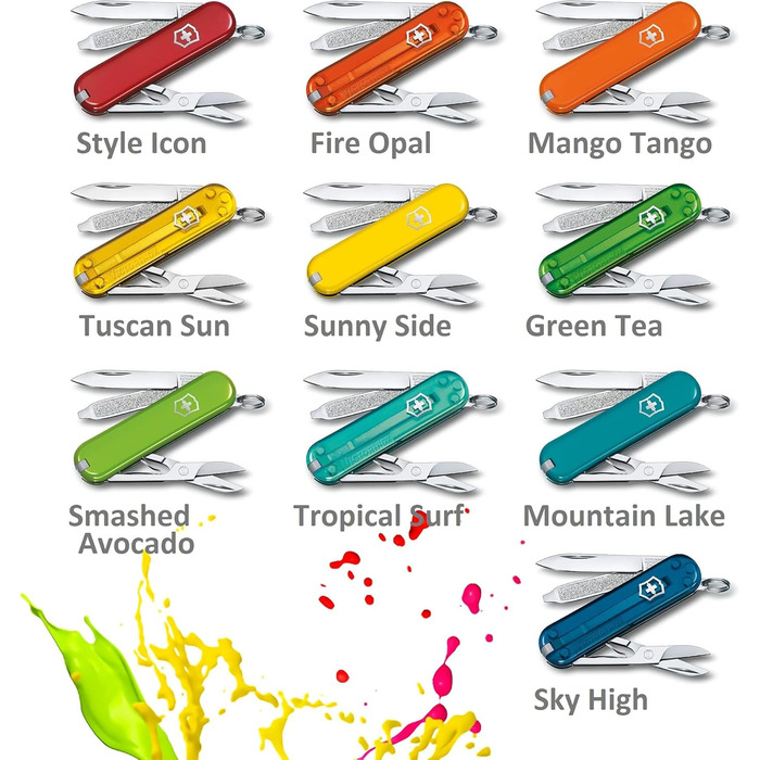 Мультитул Victorinox Classic SD Tropical Surf: Швейцарський ніж, 7 функцій, з файлом для нігтів