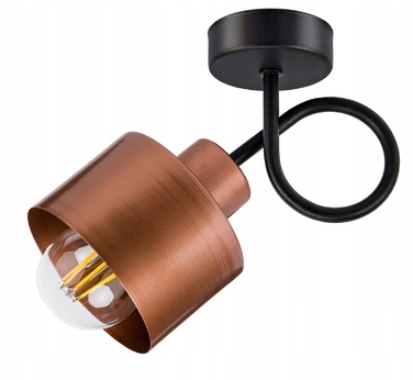 Настінний світильник-бра E27 у стилі лофт, металевий, мідний