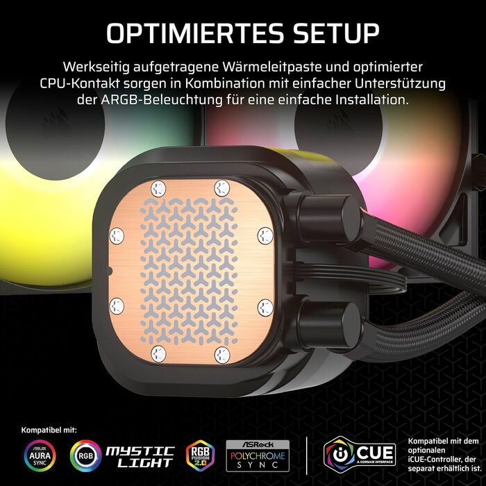 Система водяного охолодження Corsair Nautilus 360 RS для CPU – тиха, з прямим підключенням до материнської плати, сумісна з Intel LGA 1851/1700, AMD AM5/AM4, 3x RS120 вентилятори, ARGB, 240мм AIO, чорний колір