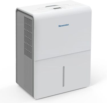 Newentor Вологопоглинач повітря 25л/24г, для приміщень 215м³/80м² - Тиха робота, Економний чіп, Зручне керування, 10 років гарантії, з 1м шлангом та знімним фільтром, таймер