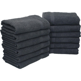Betz 12-Piece Towel Set Palermo 100% Cotton, 12 Towels, Size 50 x 100 cm, Color Anthracite