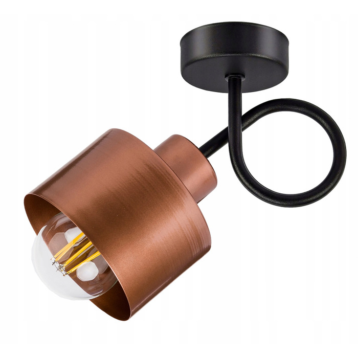 Настінний світильник-бра E27 у стилі лофт, металевий, мідний