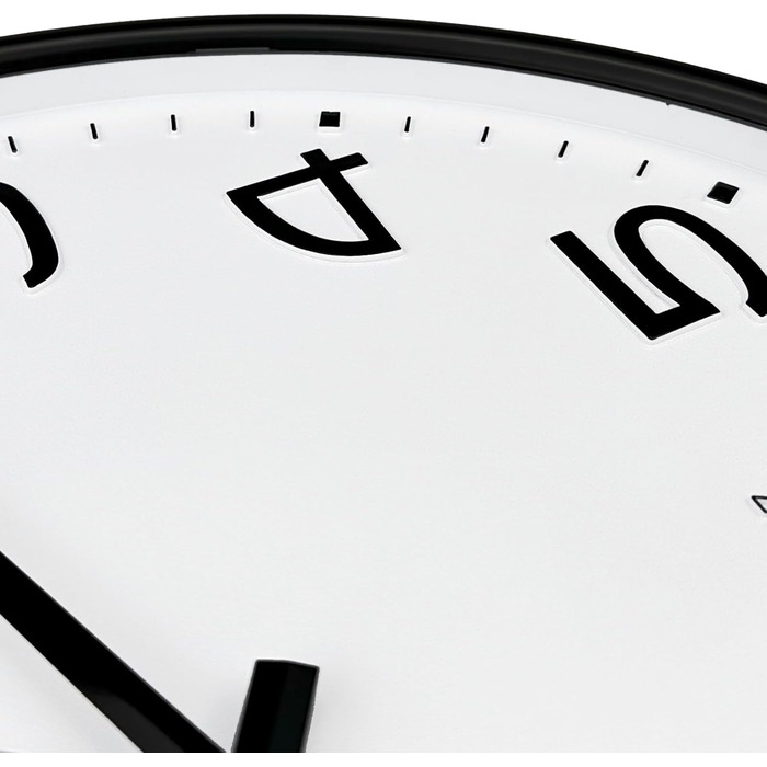Plumeet 40.6cm Extra Large Wall Clock, Non-Ticking Silent Quartz Decorative Clocks, Modern Style Good for Living Room, Kitchen, Living Room, Bedroom, Office, Large 3D Number Display (White)