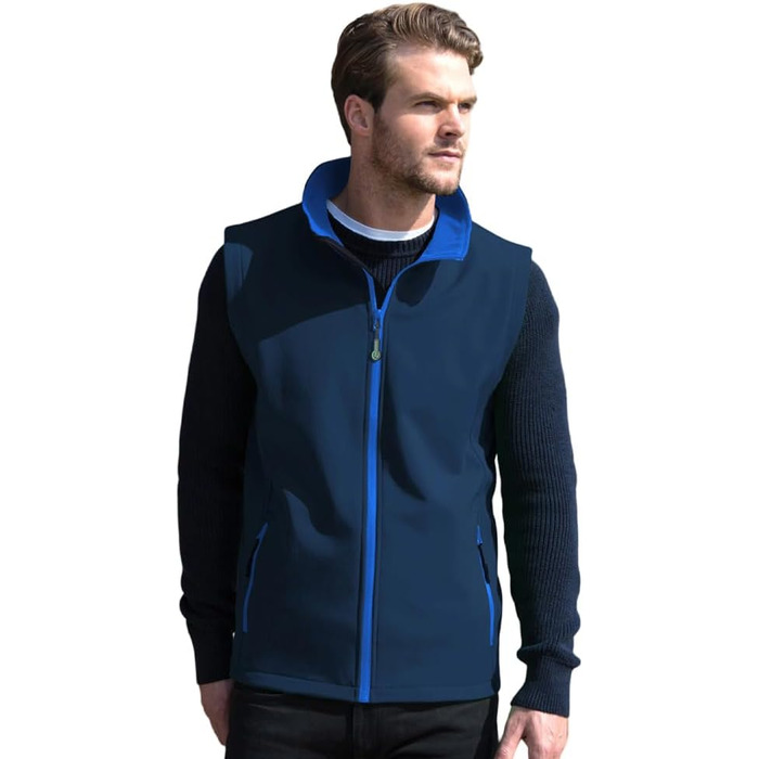 Унісекс жилет Softshell Result R232m для друку, темно-синій, розмір 4XL