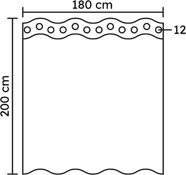 Штора для душу Kleine Wolke Check, 180x200 см, блакитна - водонепроникна штора у ванну