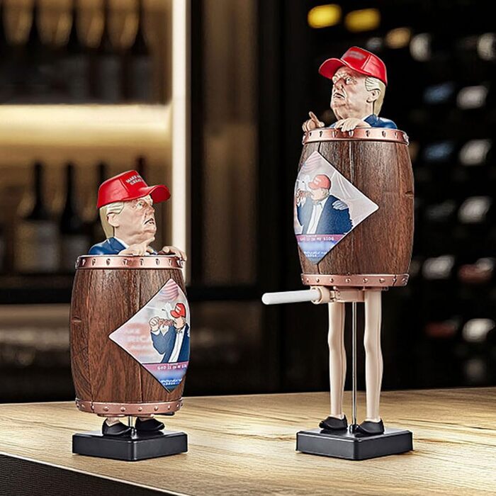 GETBSTOOP Trump Merchandise - Cigarette Dispenser with MAGA Hat, 2024 Donald Trump Santa Cigarette Tip Cases, Funny Trump Gifts, Collectibles, Prank Toys, and Novelty Gag Gift