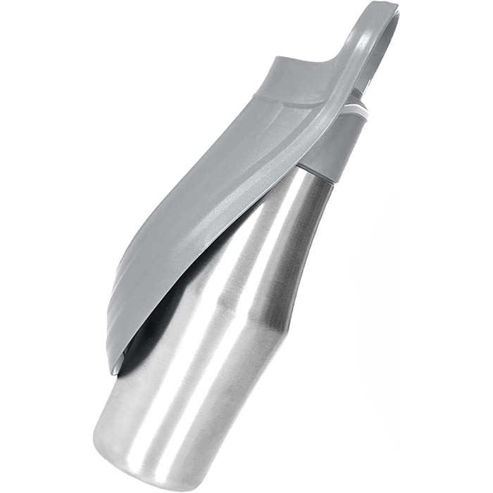 Водяна пляшка для собак ZoneYan 750 мл з нержавіючої сталі, портативна, витокозахисна, для подорожей, парків, кемпінгу, походів (сіра)