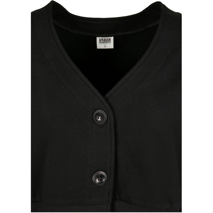 Кардиган жіночий Urban Classics Organic Oversized з коротким рукавом з махрової тканини, 4XL, чорний