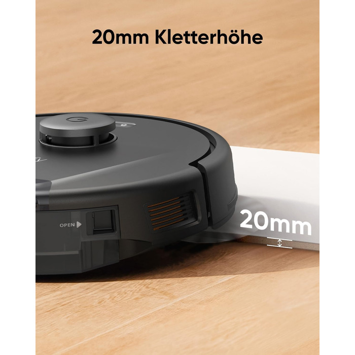 Робот-пилосос eufy L60 з потужністю всмоктування 5000Pa, iPath лазерна навігація, керування через додаток, для прибирання килимів, твердих підлог та волосся