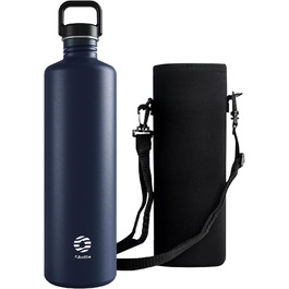 2L Stainless Steel Water Bottle | 2 Liter Single-Wall Water Canteen | Eco-Friendly Reusable Bottle | Plastic-Free and Leak-Proof Metal Water Bottle | 2l Eco Drinking Bottle, Green (Dark Blue)