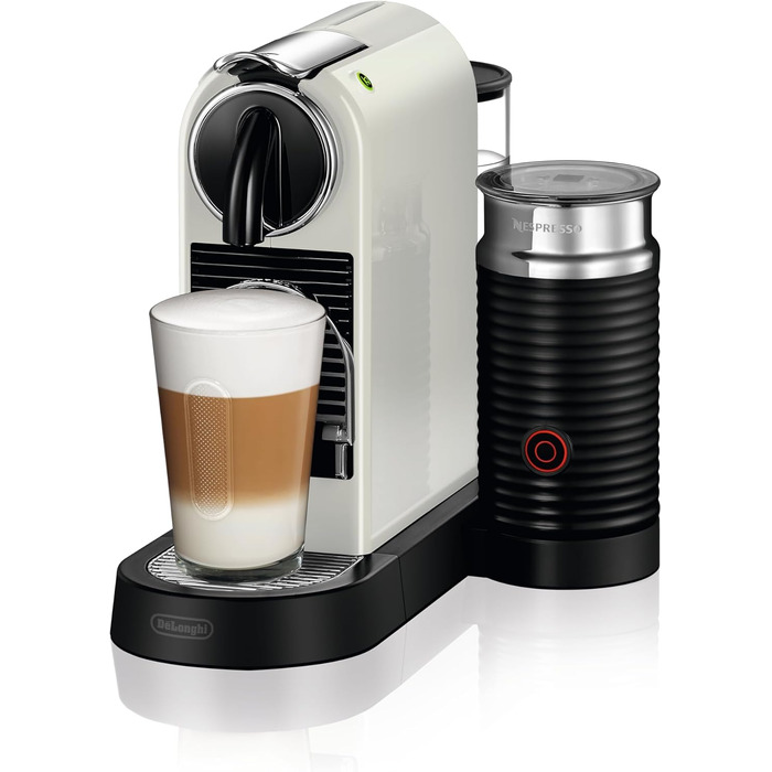 Кавова капсульна машина Nespresso De'Longhi Citiz EN267.WAE з капучинатором, 1710 Вт, 1 л, кремово-біла