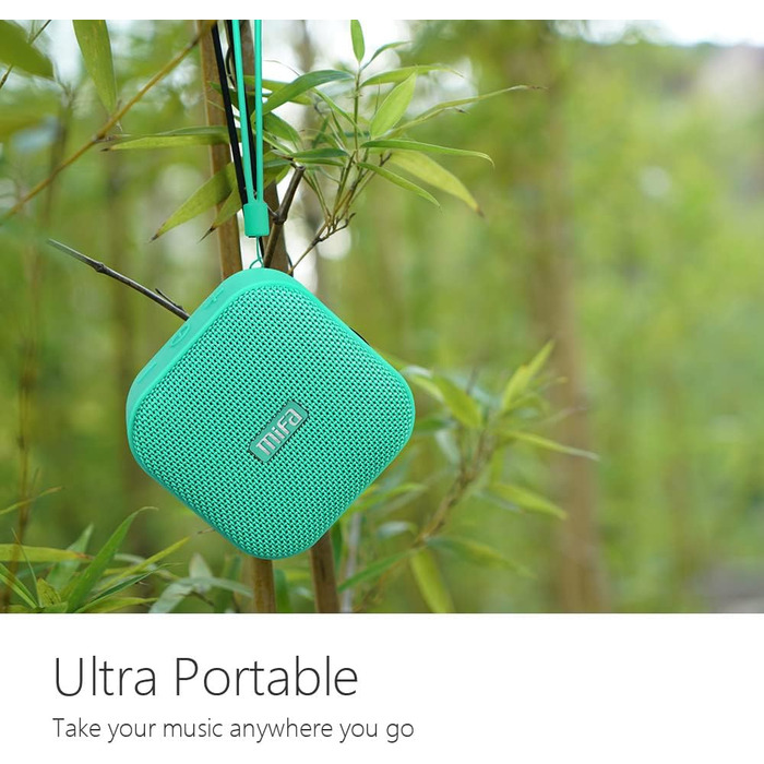 MIFA A1 Mini Bluetooth колонка, TWS, 15 год, IP56, чорний (A1-Grün)