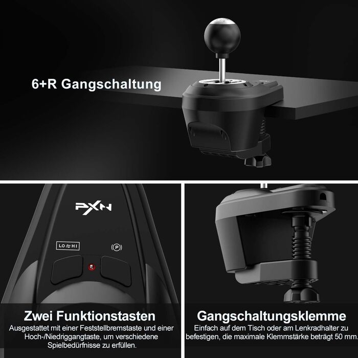 PXN V99 Формульний кермо для гонок на ПК, Xbox One, Xbox Series X/S, PS4 з Force Feedback 3.2 Nm, педалі з перемиканням передач та Hall-ефектом