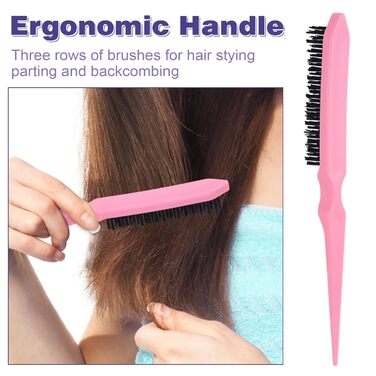 Щітка для волосся з розпилювачем 200 мл, розплутуюча щітка для натурального волосся, для афрокудрявого волосся 3a-4c, для кучерявого, хвилястого та локону, набір з 3 шт. щіток для начісування, двостороння щітка (рожева)