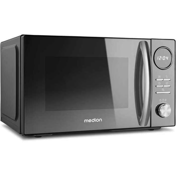 Мікрохвильова піч MEDION 3 в 1 з грилем та конвекцією (23 л, 900 Вт, 10 автопрограм, чорна) MD11493