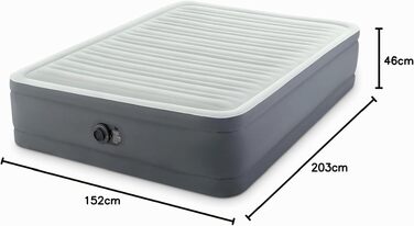Повітряний матрац Intex PremAire I з технологією Fiber-Tech RP, двоспальний (Queen), 137 x 191 x 46 см