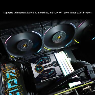 TR Hyper Vision 360 UB ARGB Black: Смарт-система водяного охолодження CPU з LCD-дисплеєм 3.95