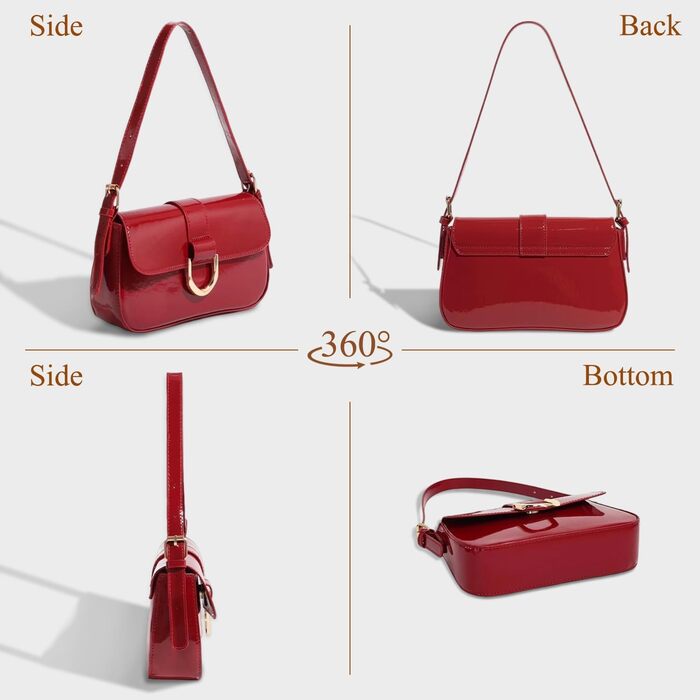 Сумка жіноча через плече з екошкіри червона: маленька сумка-шопер для повсякденного використання, роботи та відпочинку