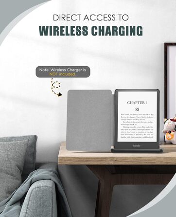 Чохол MoKo для Kindle Paperwhite 11 (2021) 6.8 дюйма, з функцією авто-сплячки, з міцного кожзаму, Signature Edition, Магнолія (чорний та білий)
