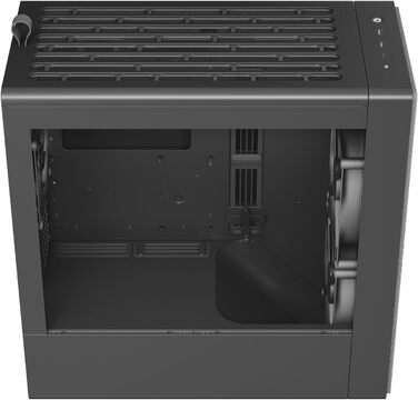 Корпус ПК HAVN BF 360 Flow: Midi-Tower з 3 вентиляторами, посилене охолодження, скло Tempered Glass, чорний