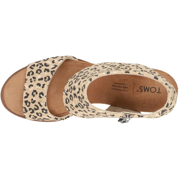 Босоніжки жіночі TOMS Majorca Cutout з вирізами та каблуком (36.5 EU, Cheetah Natural)