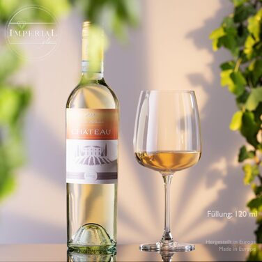 Набір склянок для білого вина 'Milano', 480 мл, 4 шт. з кристалічного скла, для Шардоне, стійкі до миття в посудомийній машині