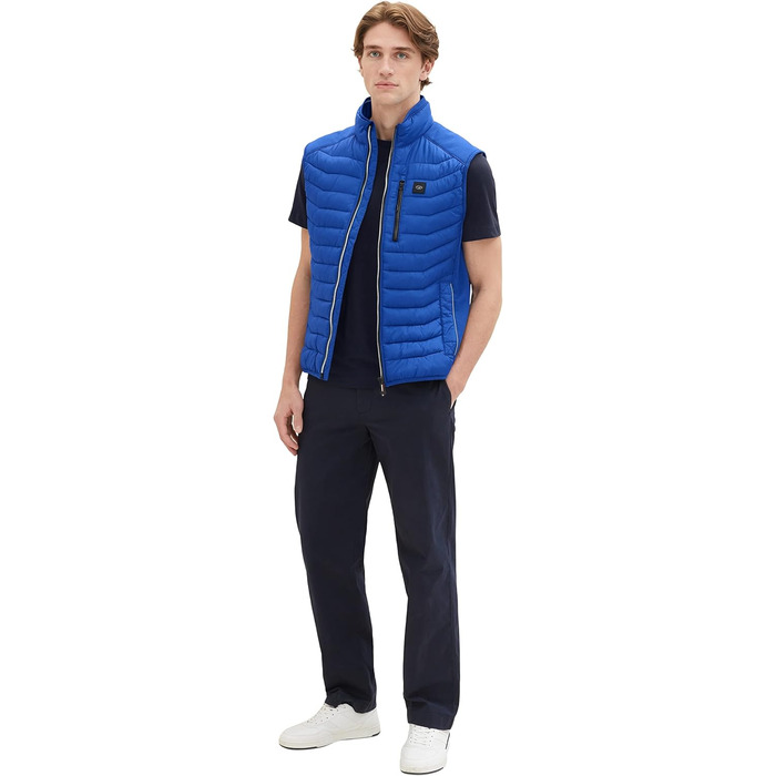 Жилет чоловічий TOM TAILOR Hybrid з коміром, розмір L, колір Hockey Blue