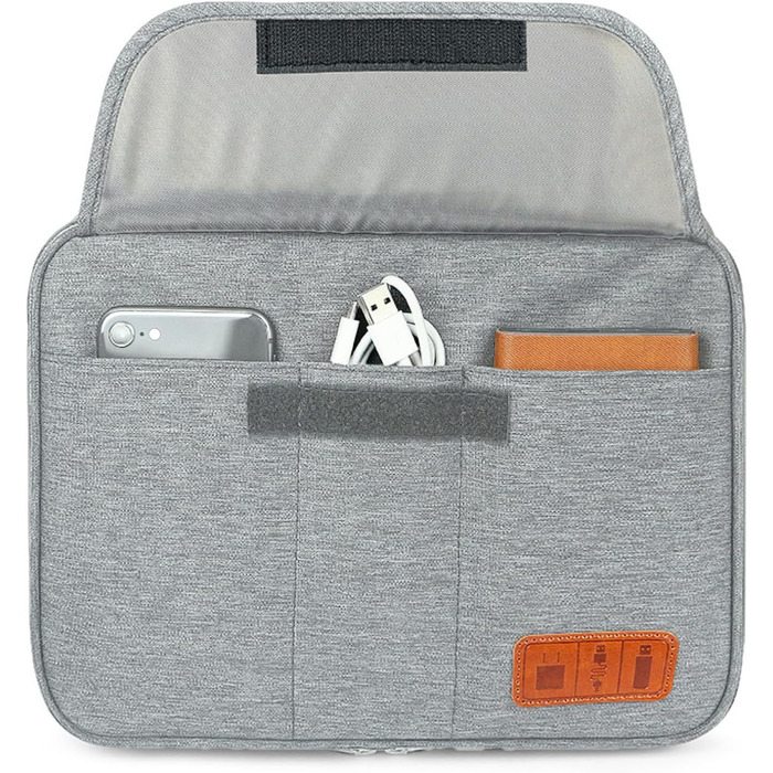 Органайзер для кабелів - сумка-організатор для аксесуарів електроніки, чохол для подорожей (28.5 x 23 x 6 см), сірий