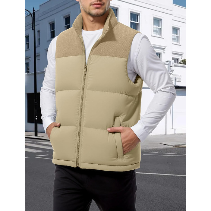 Чоловіча жилетка AIEOE з утеплювачем, без рукавів, тепла, для активного відпочинку, хакі, розмір S-3XL