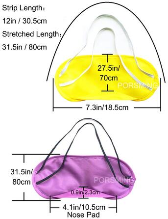 Маска для сну Eurica з носовим упором, 4 шари, для жінок, чоловіків, дітей, 36 шт.