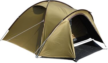 Намет кемпінговий 3-4 особи Campingzelt двошаровий водонепроникний з москітною сіткою (Бронзовий/Коричневий)