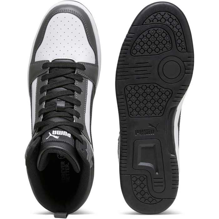 Кросівки Puma Rebound V6 Unisex Біло-Чорно-Сірі (42 EU)