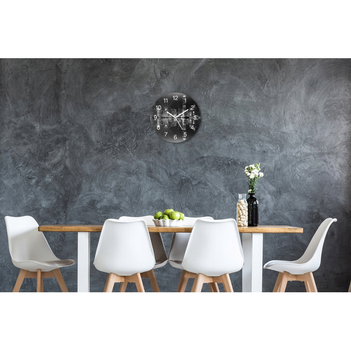 Настінний скляний годинник 