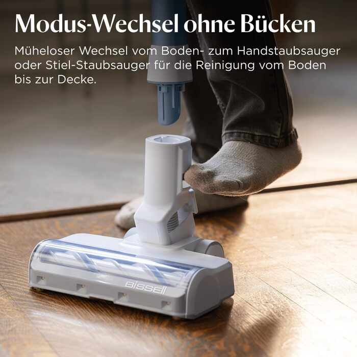 Бездротовий пилосос Bissell PowerClean FurGuard з акумулятором 2500 mAh, 280W, HEPA-фільтр, самоочищення щітки, світло FurFinder, для видалення шерсті тварин, 50 хв роботи