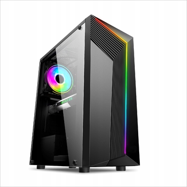 Ігровий корпус ATX Rocket ROCC02 з LED ARGB вентилятором та загартованим склом