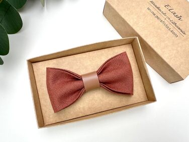 Метелик шкіряний чоловічий Leinen Accessories помаранчевий (тільки метелик)