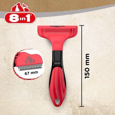 Щітка для вичісування підшерстка DeShedder L - 8 в 1 для великих собак (коротко- та довгошерстих)