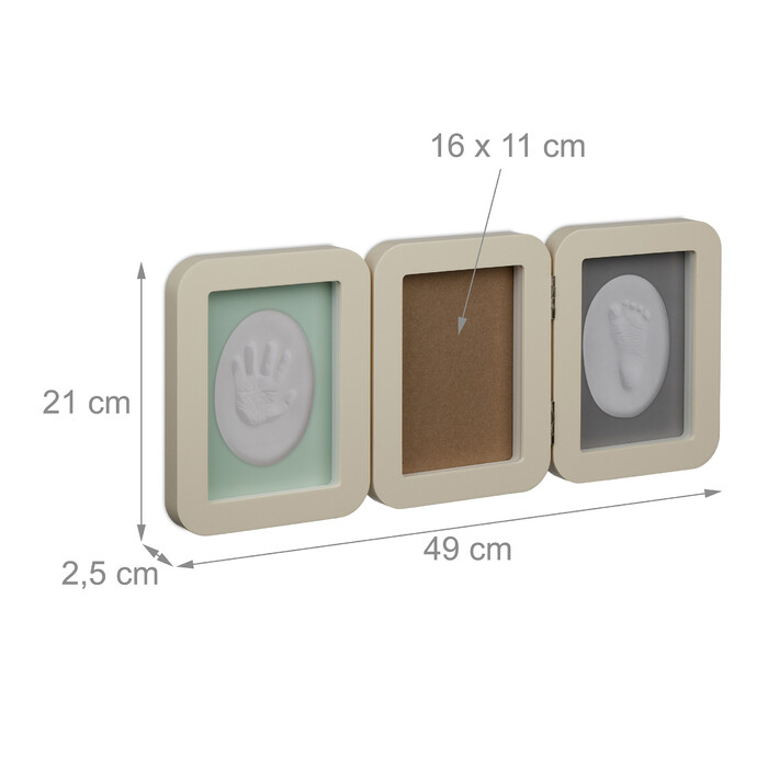 Relaxdays Baby Handprint & Footprint Kit with Frame