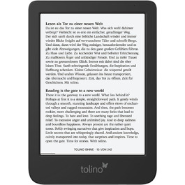 eReader Tolino Shine - компактний та легкий ридер для читання