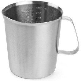 HENDI Measuring Cup, Heavy-Duty, 1L, ø120x(H)135mm, Stainless Steel
