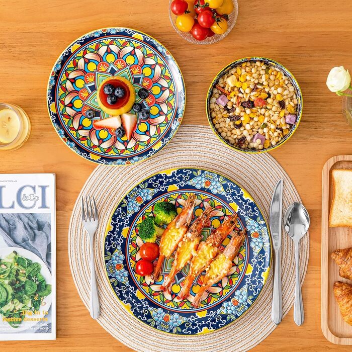 Набір мисок Vancasso 6 шт. з порцеляни (36 шт.) для салату, рамену, мюслі, пасти та десертів