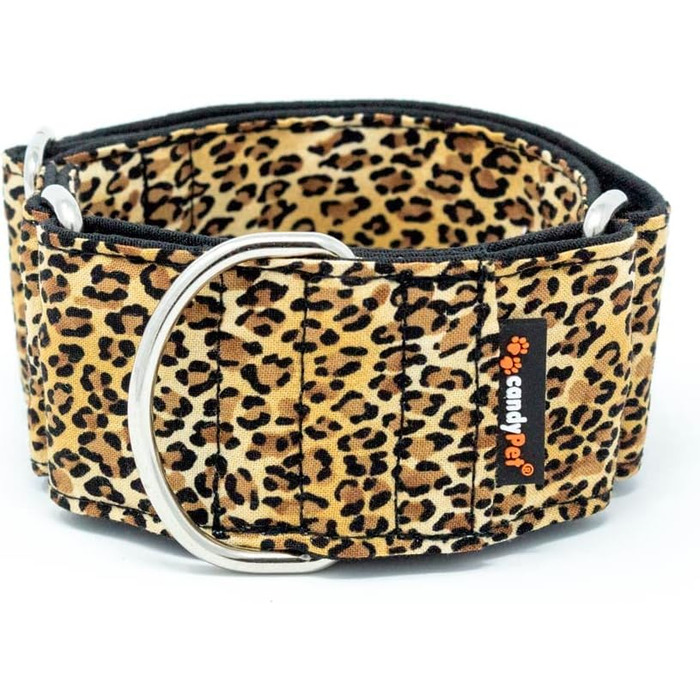 Нашийник для собак Martingale, L, леопардовий принт, ширина 4 см (35-65 см контур)