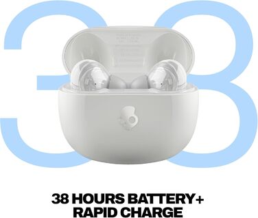 Skullcandy Rail ANC: Бездротові навушники-вкладиші з активним шумозаглушенням, 27 годин автономної роботи, мікрофон, сумісність з iPhone, Android та Bluetooth