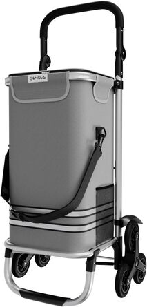 Тролей для покупок Vehlo 24MOVE®: 55л, з холодильником, 3-в-1 (сумка, візок, тачка), до 30кг, сірий