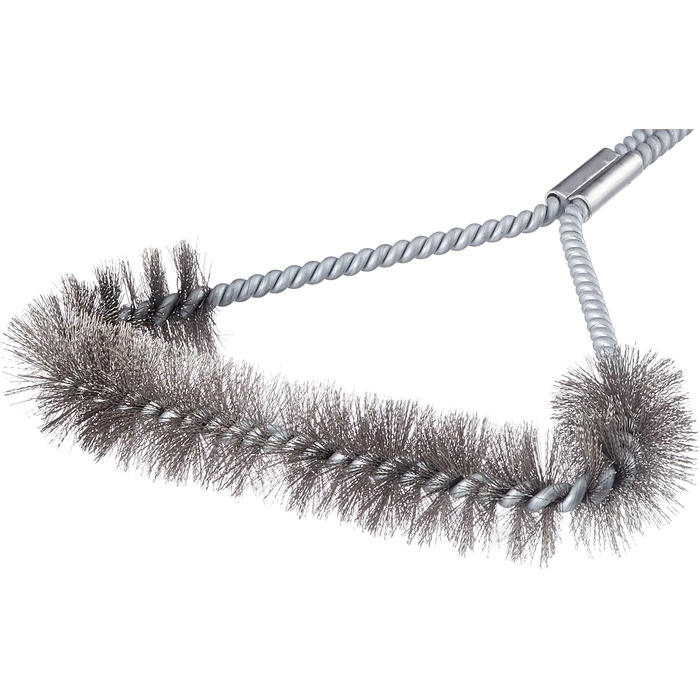 Weber 6493 3-Sided Grill Brush with Stainless Steel Bristles, Black, 53 cm